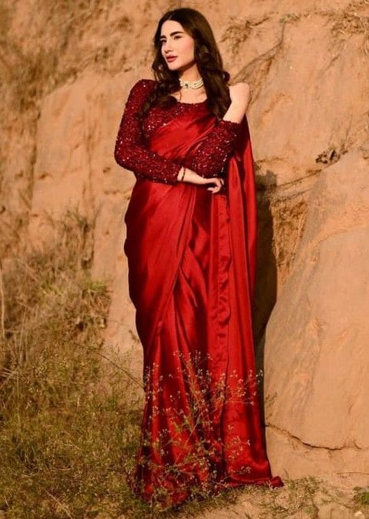 Go Red – Bold and Beautiful saree for Farewell