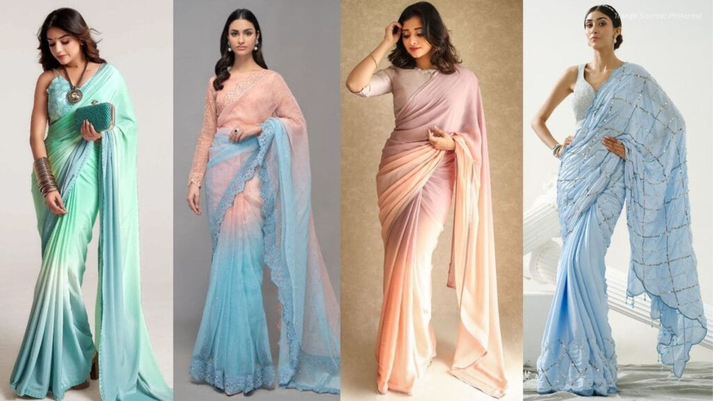 Pastel Shades Saree for Farewell Party