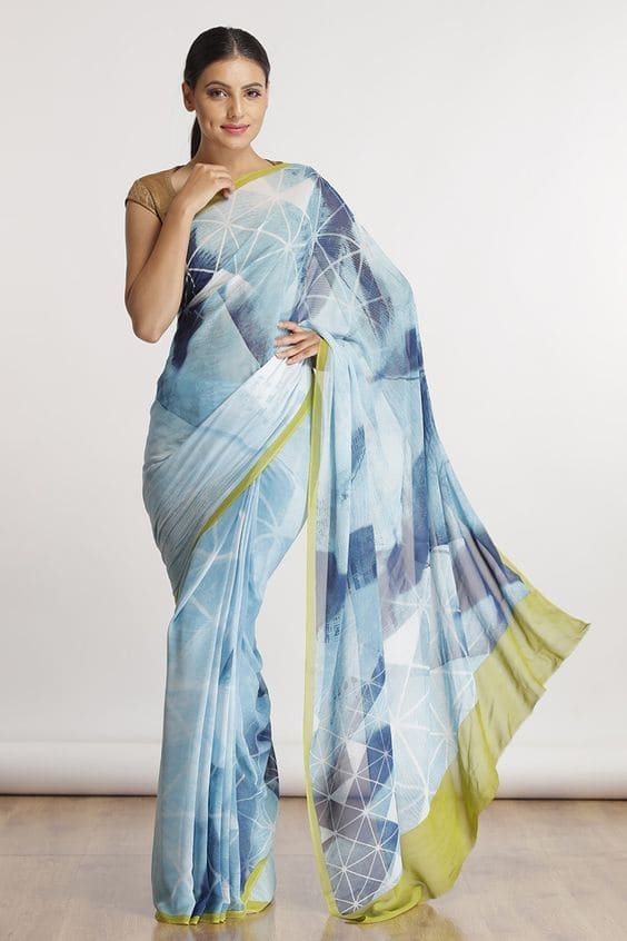 Printed Saree for Farewell Party