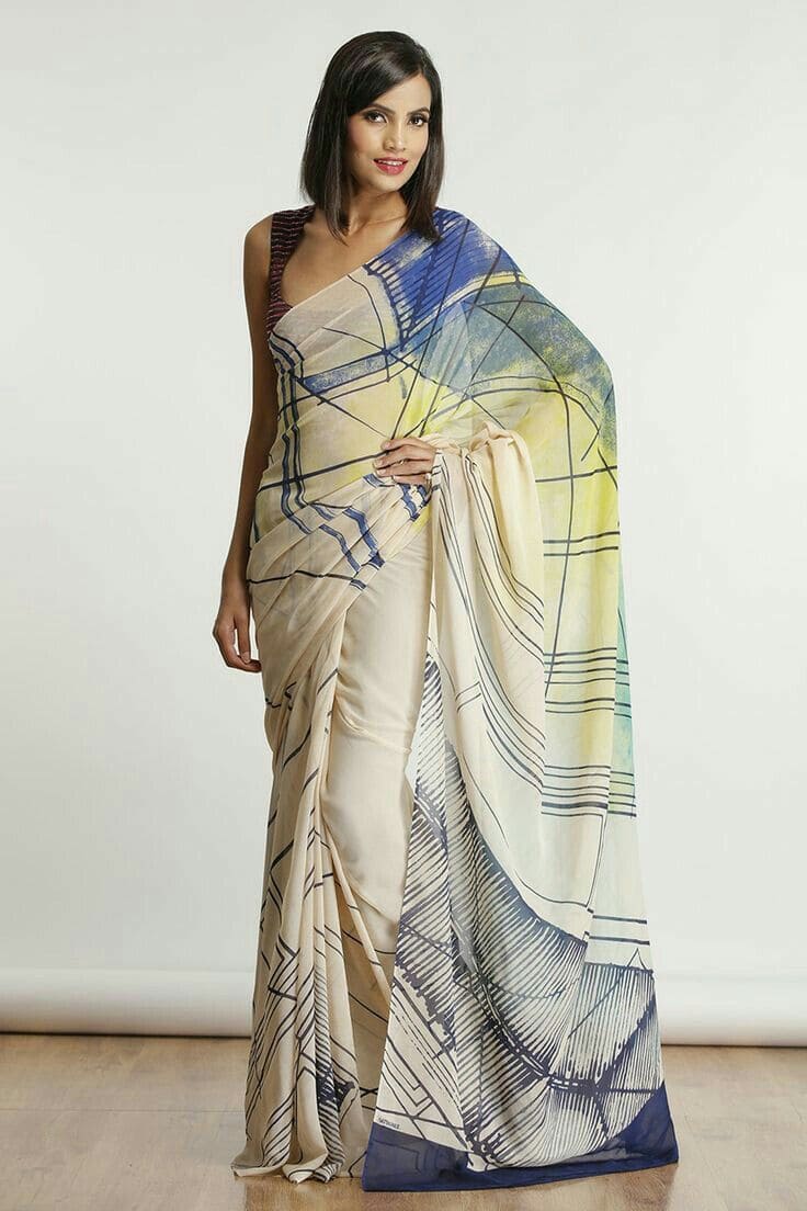 Printed Saree for Farewell Party 5