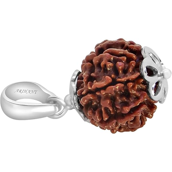 Arihant Silver Pendant 7 Mukhi Nepali Rudraksha